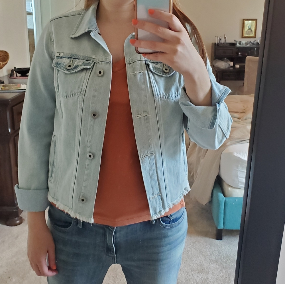 New Lucky Brand Washed Denim Jacket size S